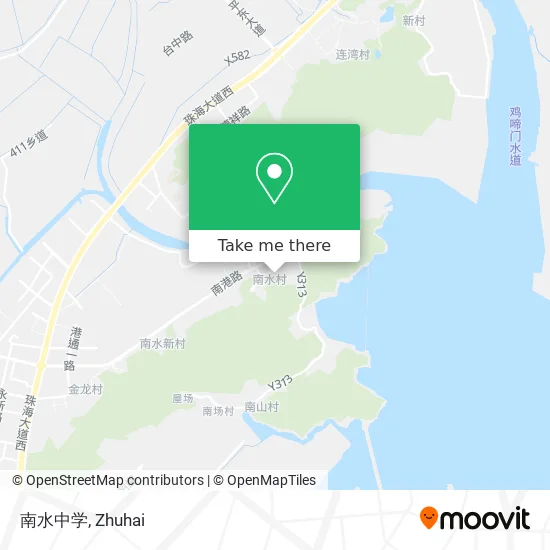 南水中学 map