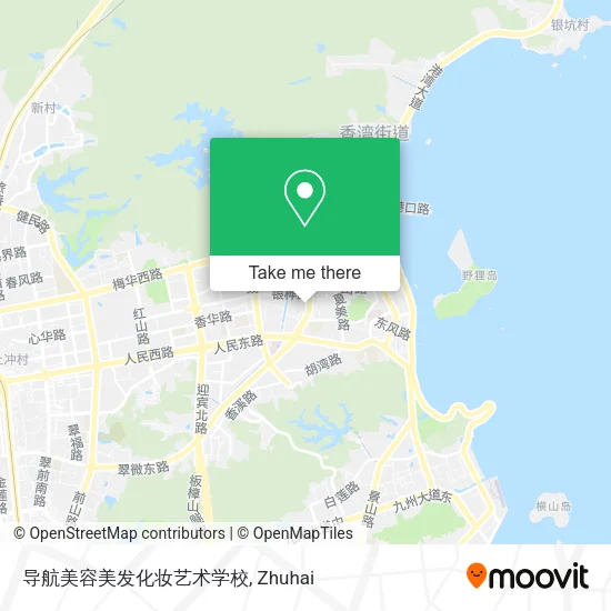 导航美容美发化妆艺术学校 map