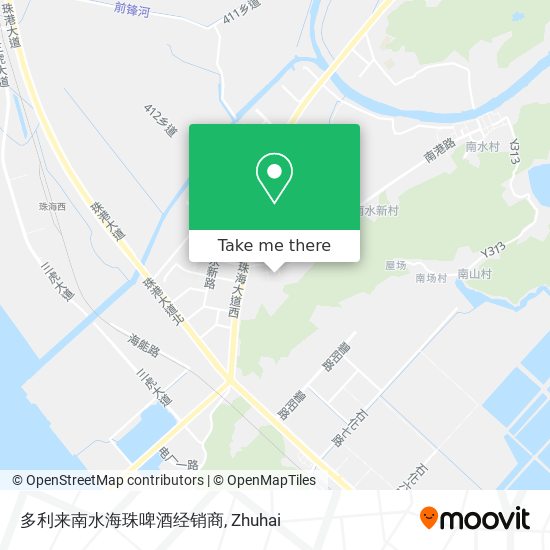 多利来南水海珠啤酒经销商 map