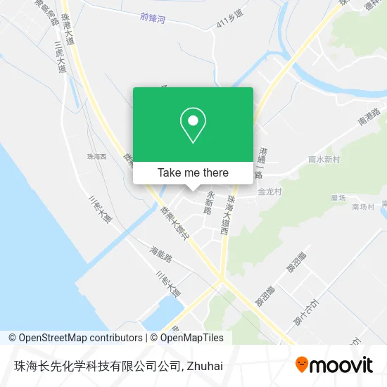 珠海长先化学科技有限公司公司 map