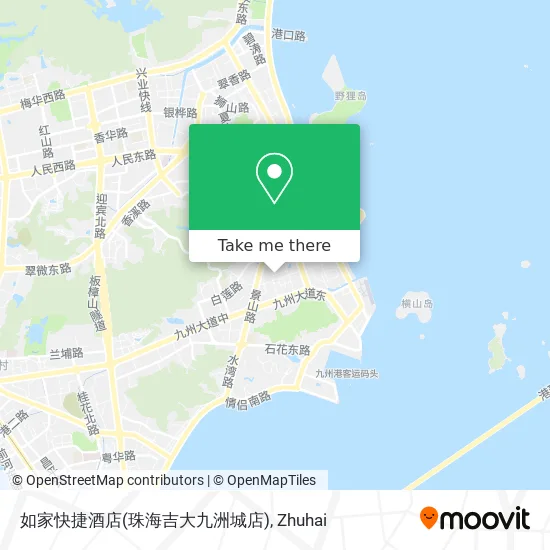 如家快捷酒店(珠海吉大九洲城店) map