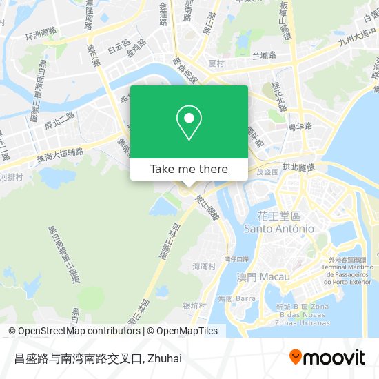 昌盛路与南湾南路交叉口 map