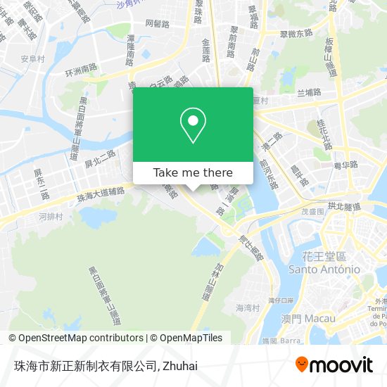 珠海市新正新制衣有限公司 map