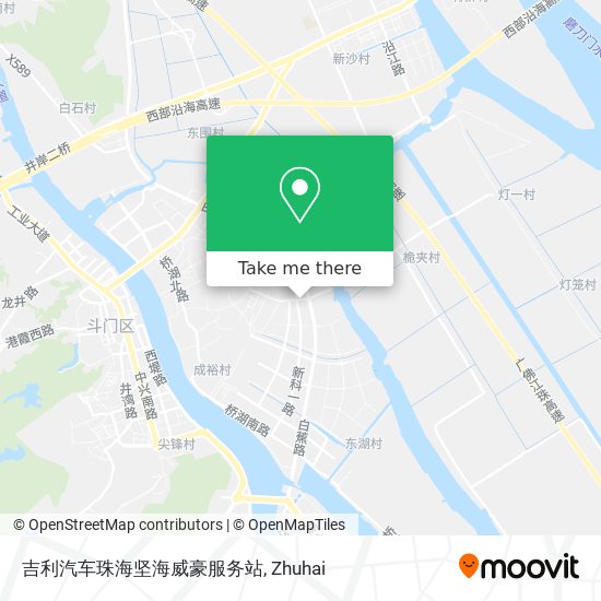 吉利汽车珠海坚海威豪服务站 map