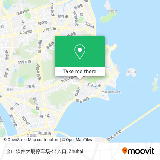 金山软件大厦停车场-出入口 map
