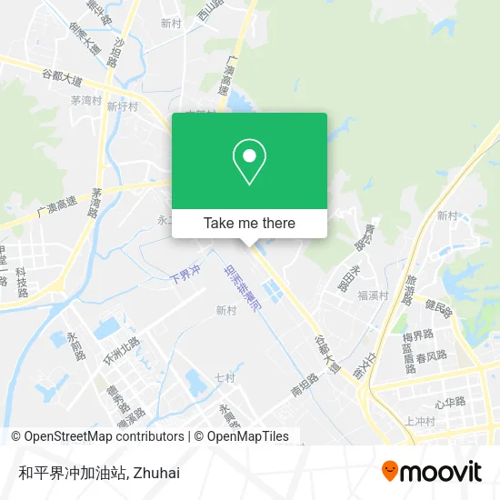 和平界冲加油站 map