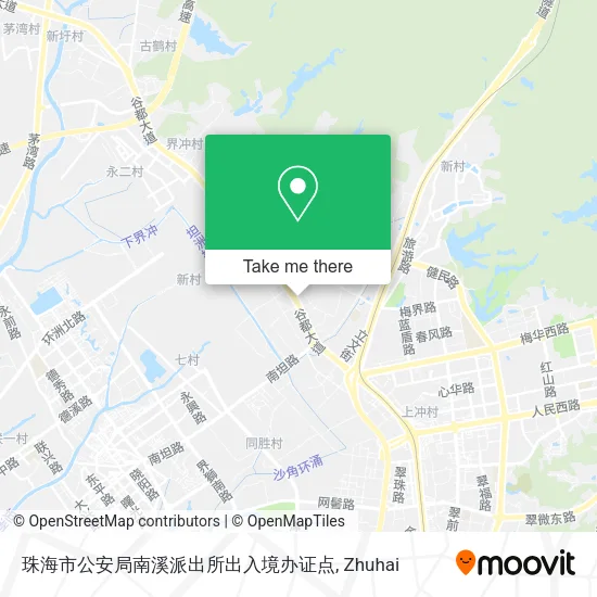 珠海市公安局南溪派出所出入境办证点 map