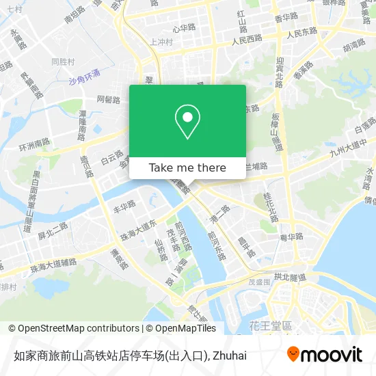 如家商旅前山高铁站店停车场(出入口) map