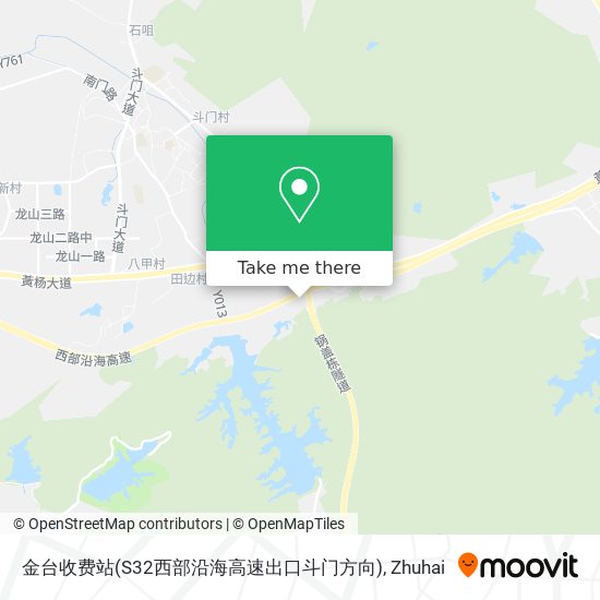 金台收费站(S32西部沿海高速出口斗门方向) map