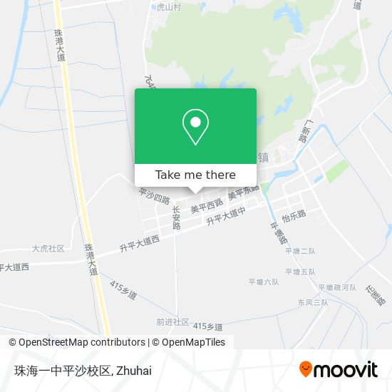 珠海一中平沙校区 map