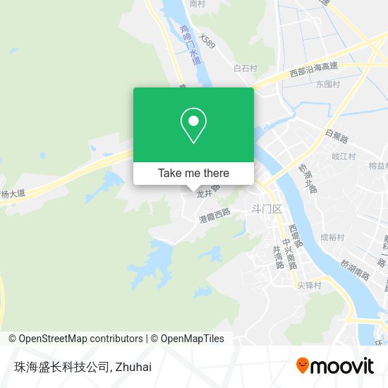 珠海盛长科技公司 map