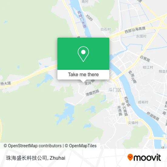 珠海盛长科技公司 map