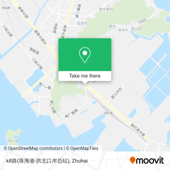 k8路(珠海港-拱北口岸总站) map
