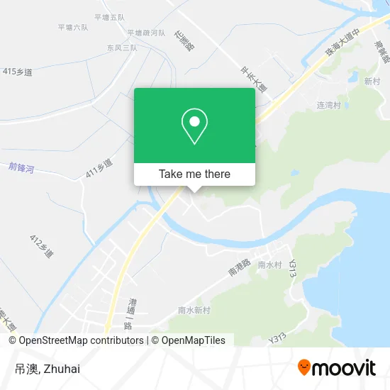 吊澳 map