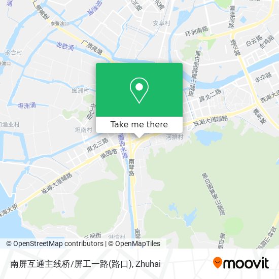 南屏互通主线桥/屏工一路(路口) map