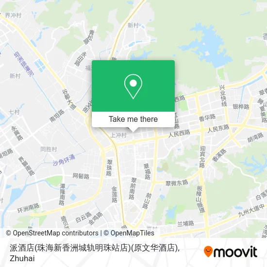 派酒店(珠海新香洲城轨明珠站店)(原文华酒店) map