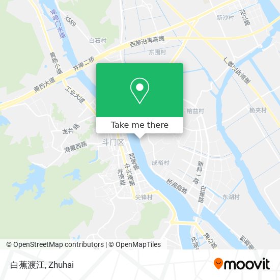 白蕉渡江 map