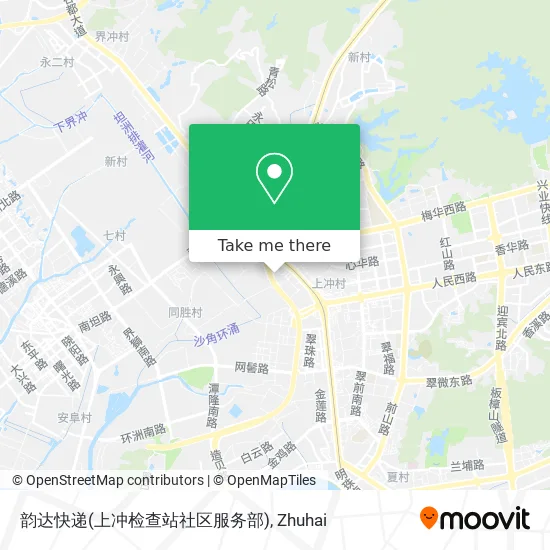韵达快递(上冲检查站社区服务部) map