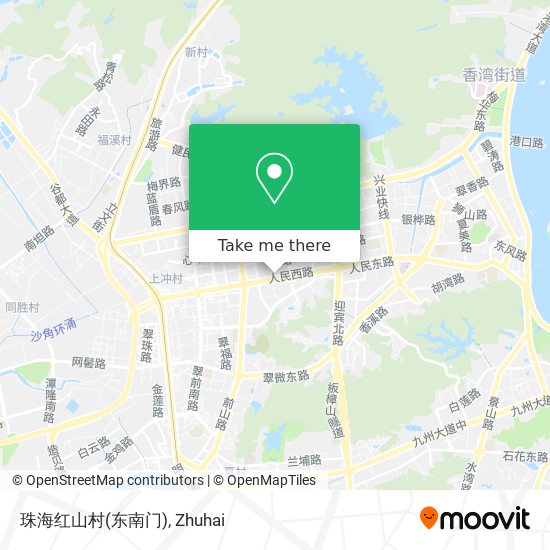 珠海红山村(东南门) map