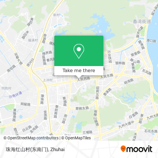 珠海红山村(东南门) map