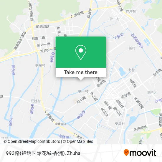 993路(锦绣国际花城-香洲) map