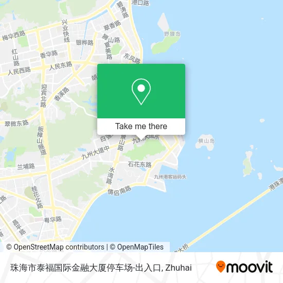 珠海市泰福国际金融大厦停车场-出入口 map