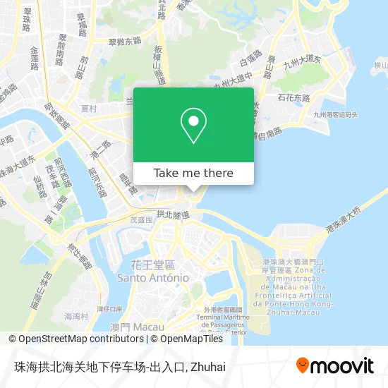 珠海拱北海关地下停车场-出入口 map
