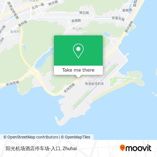 阳光机场酒店停车场-入口 map