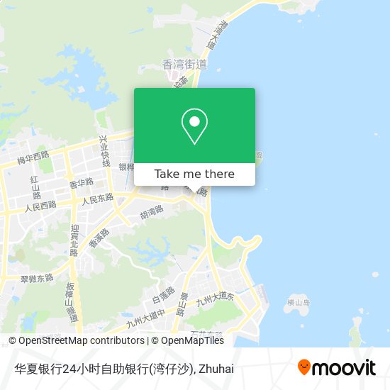 华夏银行24小时自助银行(湾仔沙) map