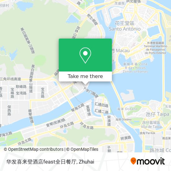 华发喜来登酒店feast全日餐厅 map