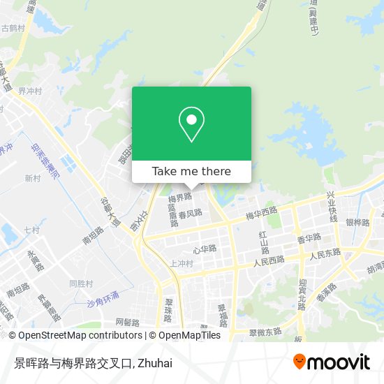 景晖路与梅界路交叉口 map