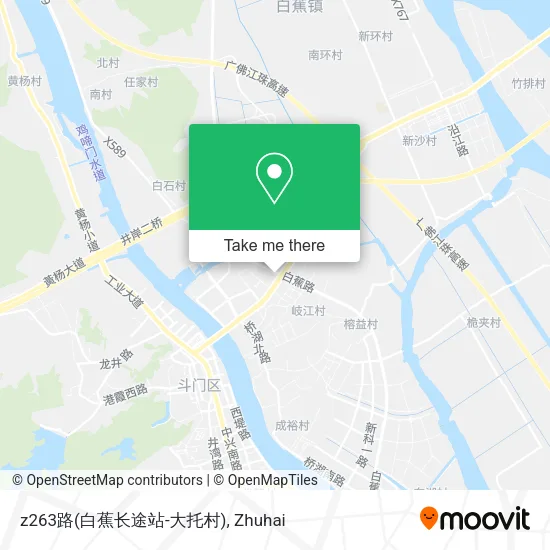 z263路(白蕉长途站-大托村) map