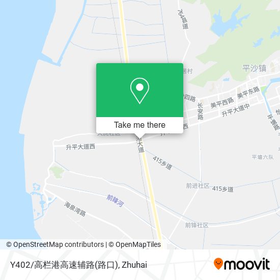 Y402/高栏港高速辅路(路口) map