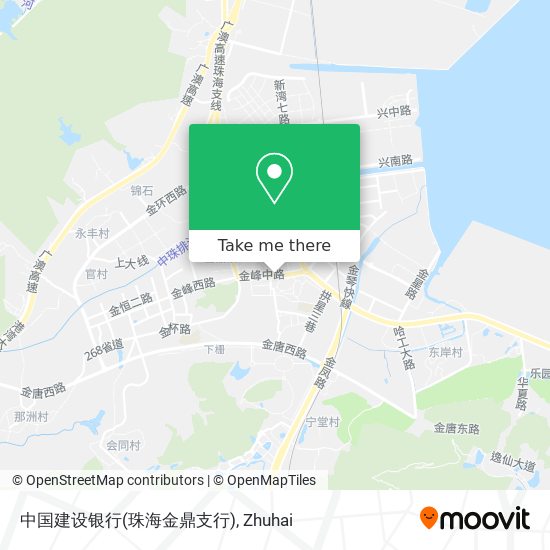 中国建设银行(珠海金鼎支行) map