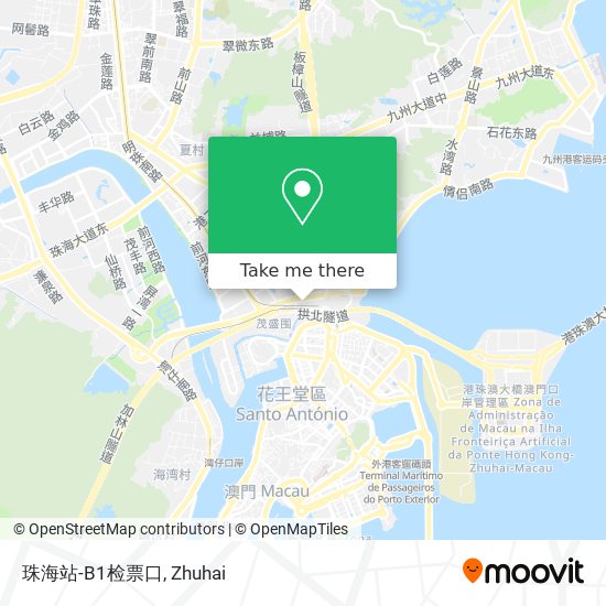 珠海站-B1检票口 map