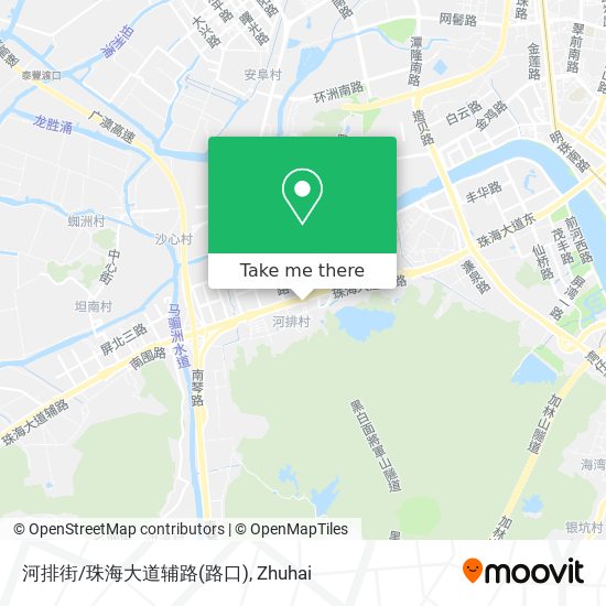 河排街/珠海大道辅路(路口) map