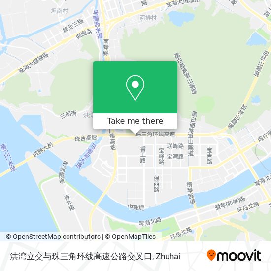 洪湾立交与珠三角环线高速公路交叉口 map