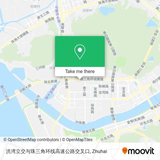 洪湾立交与珠三角环线高速公路交叉口 map