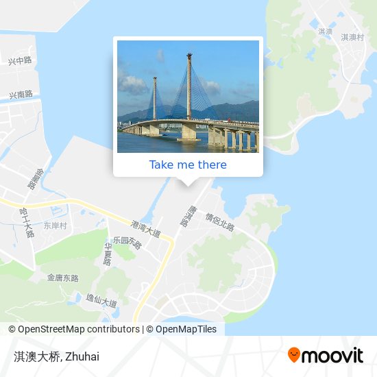 淇澳大桥 map