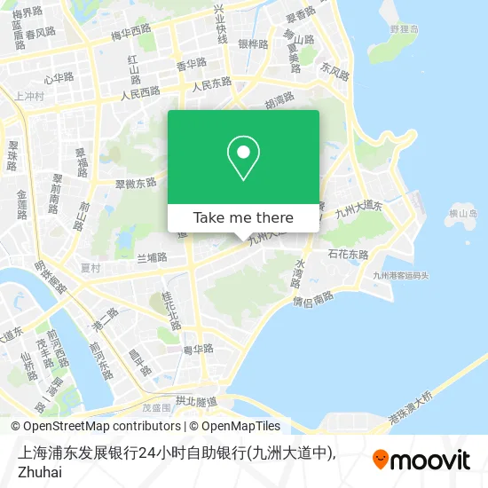 上海浦东发展银行24小时自助银行(九洲大道中) map