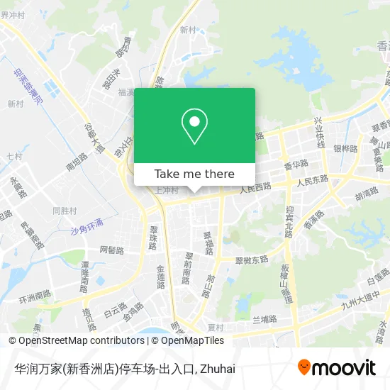 华润万家(新香洲店)停车场-出入口 map
