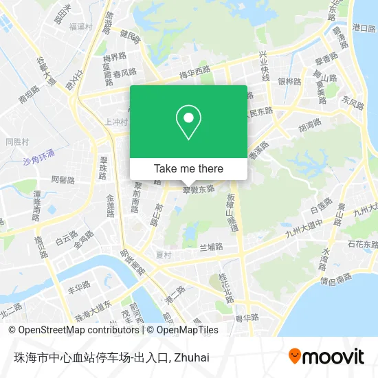 珠海市中心血站停车场-出入口 map