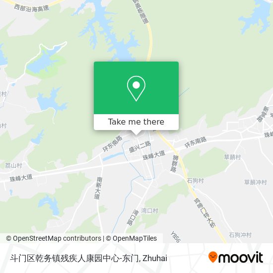 斗门区乾务镇残疾人康园中心-东门 map