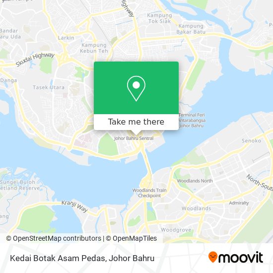 Kedai Botak Asam Pedas map