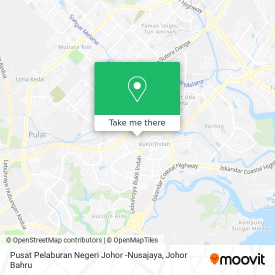 Pusat Pelaburan Negeri Johor -Nusajaya map