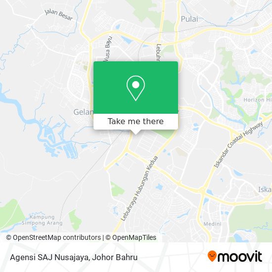 Agensi SAJ Nusajaya map