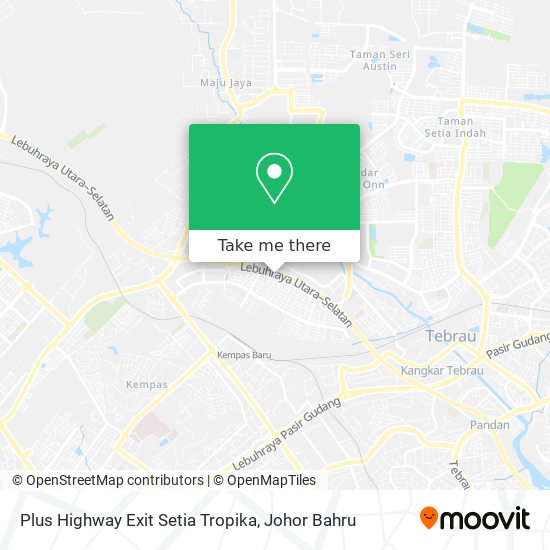 Plus Highway Exit Setia Tropika map