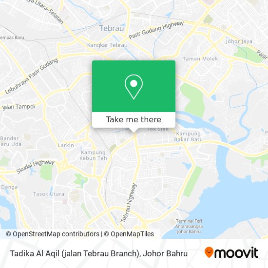 Tadika Al Aqil (jalan Tebrau Branch) map