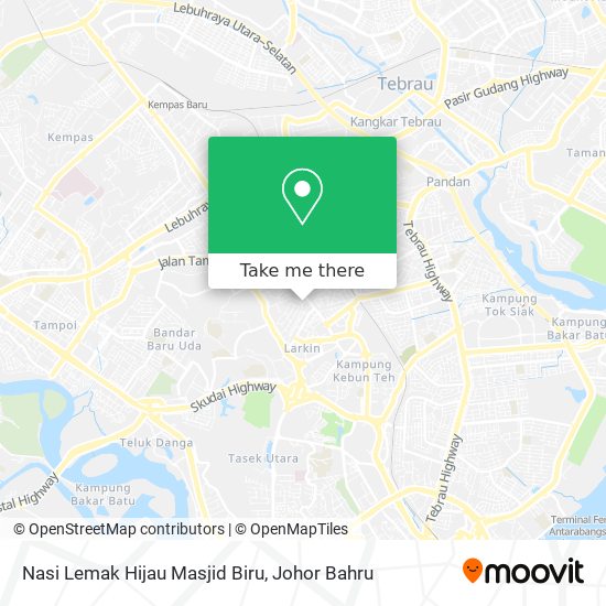 Nasi Lemak Hijau Masjid Biru map