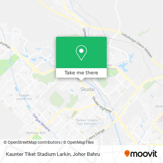 Kaunter Tiket Stadium Larkin map